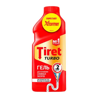 Гель для устранения засоров Tiret Turbo 500мл