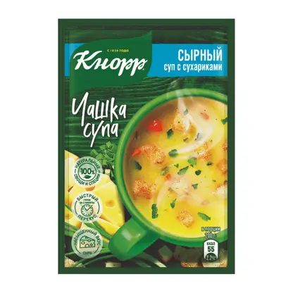 Быстрорастворимый суп Кнорр Чашка супа Сырный с сухариками 15.6г