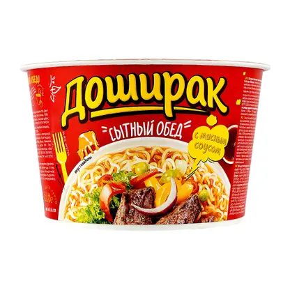 Лапша Доширак Сытный обед со вкусом говядины 110г