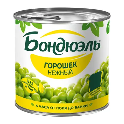 Горошек Бондюэль зеленый 400г
