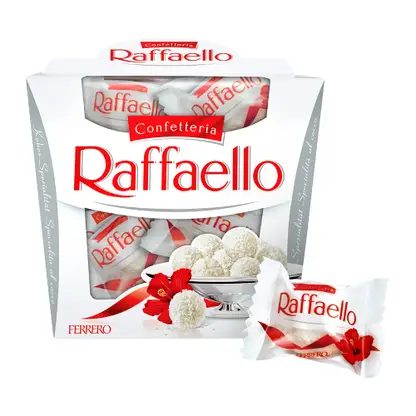 Конфеты с цельным миндальным орехом в кокосовой обсыпке Raffaello 150г