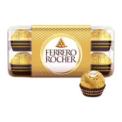 Конфеты Ferrero Rocher из молочного шоколада с начинкой из крема и лесного ореха 200г