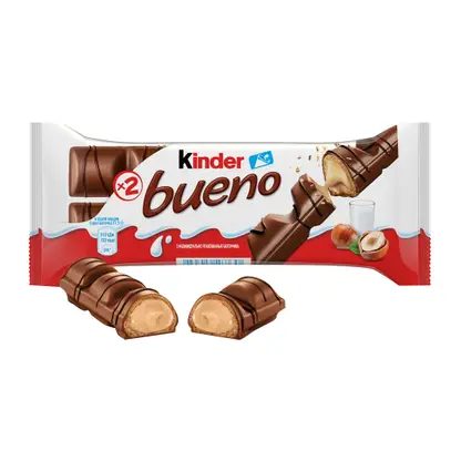 Вафли Bueno с молочным шоколадом и молочно-ореховой начинкой Kinder 43г