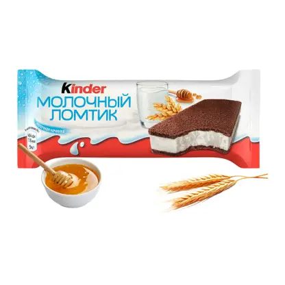 Пирожное бисквитное Молочный ломтик с молочной начинкой Kinder 28г