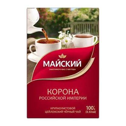 Чай черный Майский Корона Российской Империи 100г