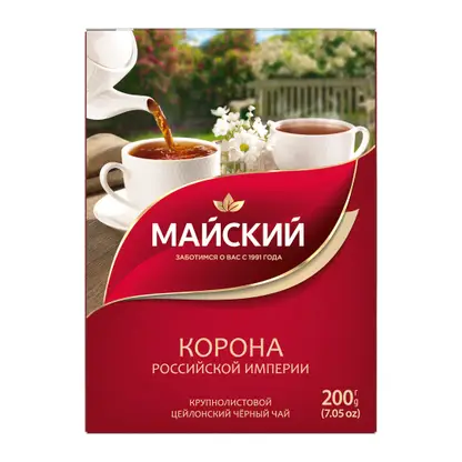 Чай черный Майский Корона Российской Империи 200г