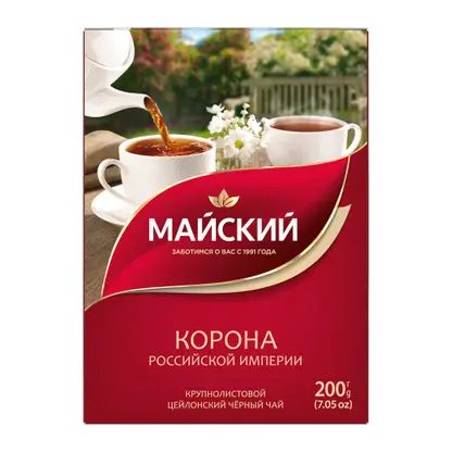Чай черный Майский Корона Российской Империи 200г