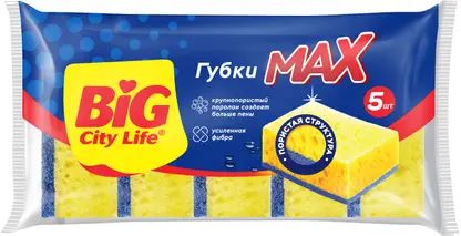 Губка для посуды Big City Life Max 5шт