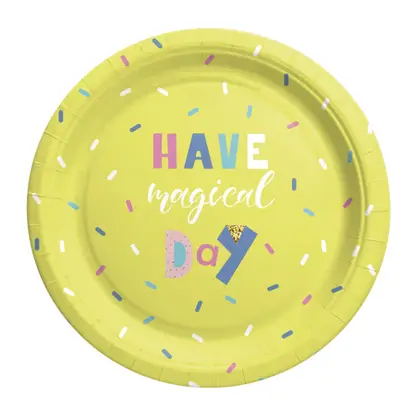 Тарелки картонные Пакетико Happy Birthday 23см 6шт