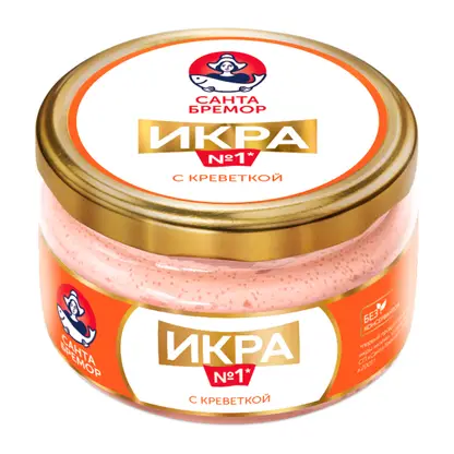 Икра мойвы Санта Бремор с креветкой 180г