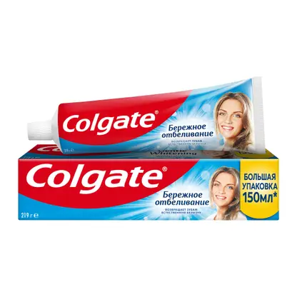 Зубная паста Colgate Бережное отбеливание с фтором и кальцием 150мл