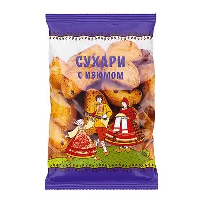 Сухари с изюмом Чудесный край 300г