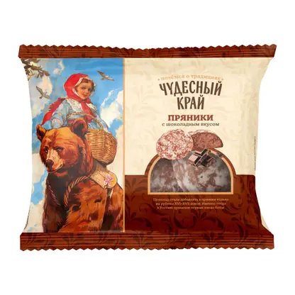 Пряники с шоколадным вкусом Чудесный Край 400г