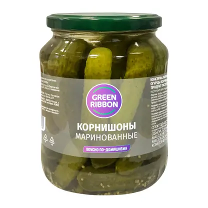 Корнишоны Green Ribbon маринованные 680г