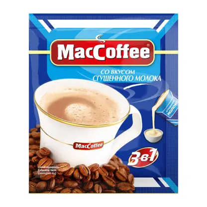 Кофейный напиток растворимый 3в1 со вкусом сгущённого молока Maccoffee 20г