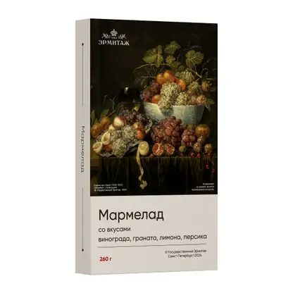 Мармелад желейный Эрмитаж виноград-гранат-лимон-персик 260г