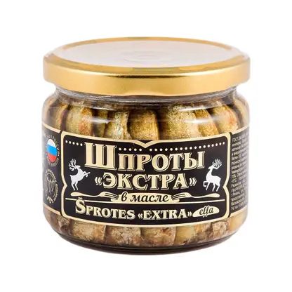 Шпроты Вкусные консервы Экстра в масле 270г