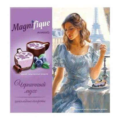 Конфеты Magnifique Moments Черничный мусс 104г