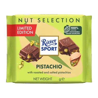 Шоколад молочный Ritter Sport с фисташкой 100г