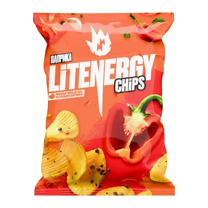 Чипсы Lit Energy рифленые Паприка 120г