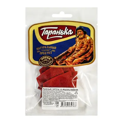 Рыбные чипсы Тарань-Ка со вкусом горбуши сушено-вяленые 50г