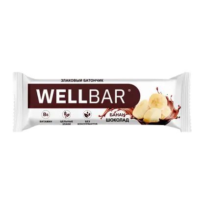 Батончик мюсли банан шоколад Wellbar 50г