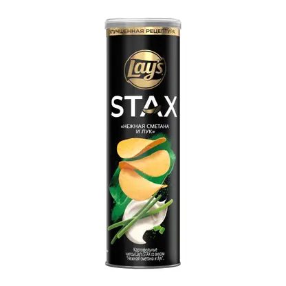 Чипсы Нежная сметана и лук Lays Stax 140г