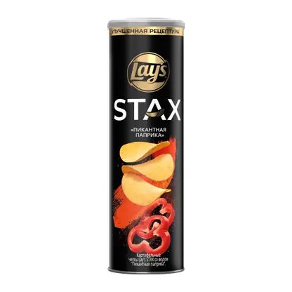 Чипсы со вкусом Пикантная паприка Lays Stax 140г