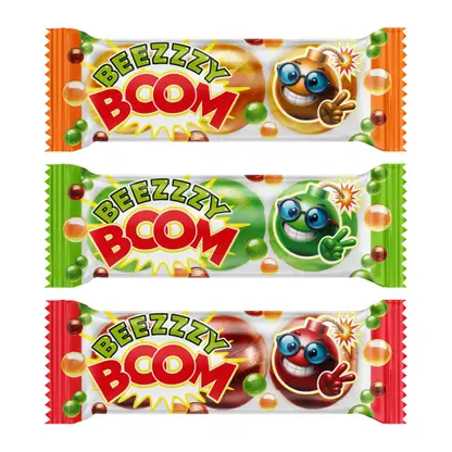 Конфеты Beezzzy Boom карамель с шипучкой ассорти