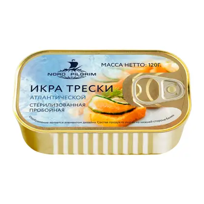 Икра трески Nord Pilgrim атлантической 120г