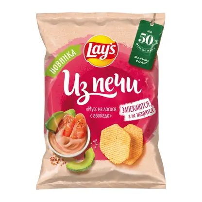 Чипсы Lays из печи Мусс из лосося с авокадо 81г