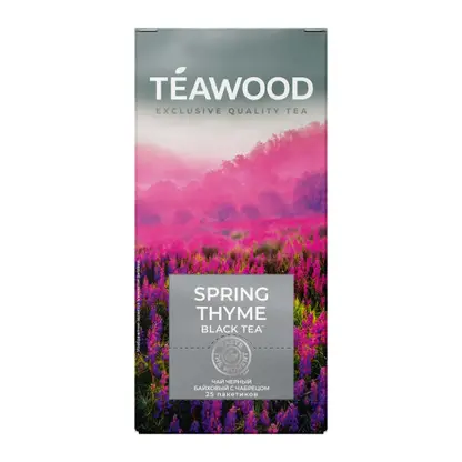 Чёрный чай Spring Thyme с чабрецом Teawood 25пак