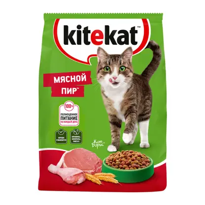 Сухой корм для кошек Мясной пир Kitekat 1.3кг