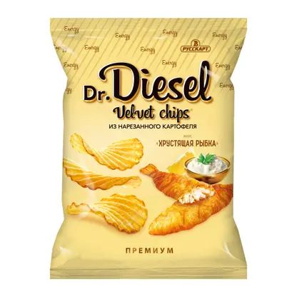 Чипсы рифленые Фиш энд чипс Dr. Diesel 120г