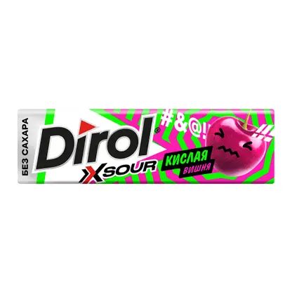 Жевательная резинка Кислая вишня без сахара Dirol 13.6г