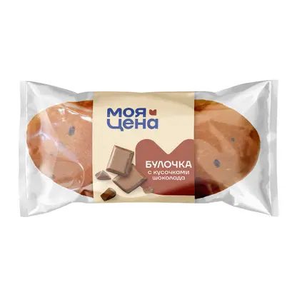 Булочка с кусочками шоколада Моя цена 30г