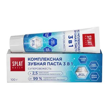 Зубная паста Суперсвежесть 3в1 Daily Splat 100г