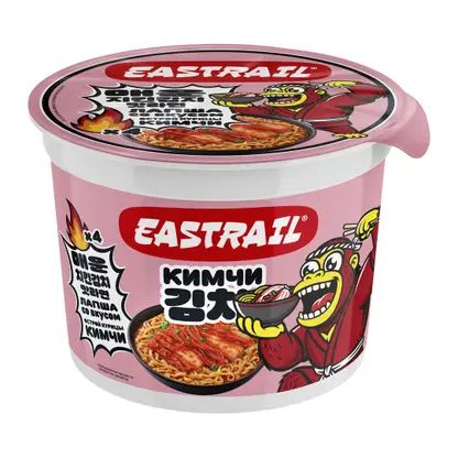 Лапша быстрого приготовления острая с креветками и морскими водорослями Eastrail 121г