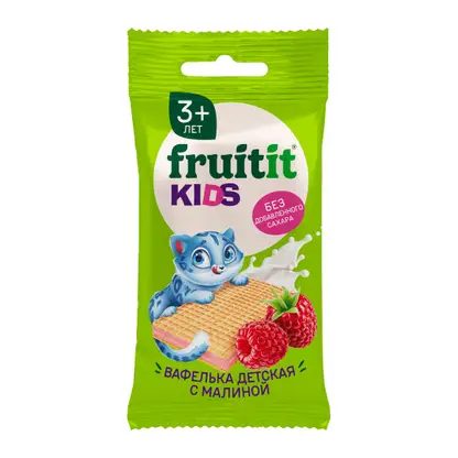 Вафли детские с малиной Fruit it Kids 20г