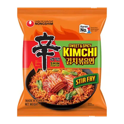 Лапша быстрого приготовления Шин Рамен со вкусом Кимчи стир-фрай Nongshim 137г