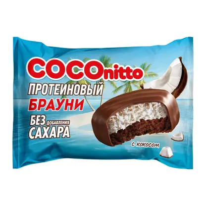 Печенье протеиновое с кокосом без сахара Coconitto 50г