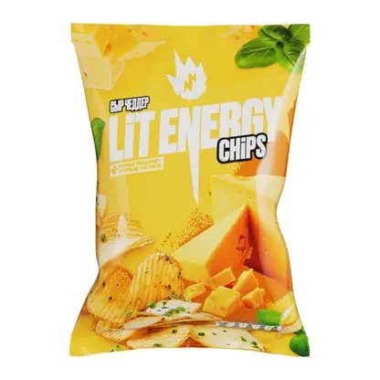 Чипсы рифленые со вкусом сыр чеддер Lit Energy 120г
