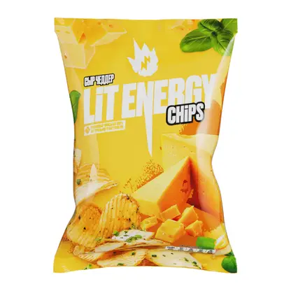 Чипсы рифленые со вкусом сыр чеддер Lit Energy 120г