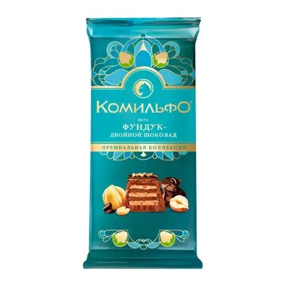 Шоколад со вкусом фундука Двойной шоколад Комильфо 102г