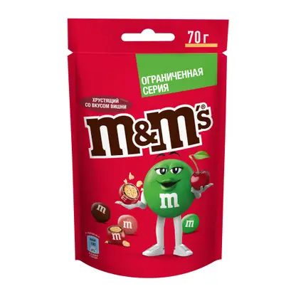 Драже со вкусом вишни M&M’s 70г