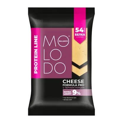 Сыр Формула про с черным перцем Molodo Balance 20% 180г