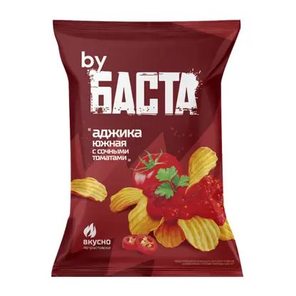 Чипсы рифлёные аджика южная с томатами By Баста 120г
