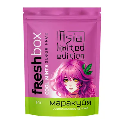 Драже без сахара со вкусом маракуйи Freshbox 14г