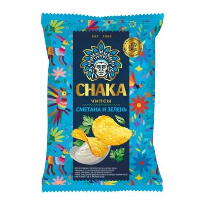 Чипсы сметана и зелень Chaka