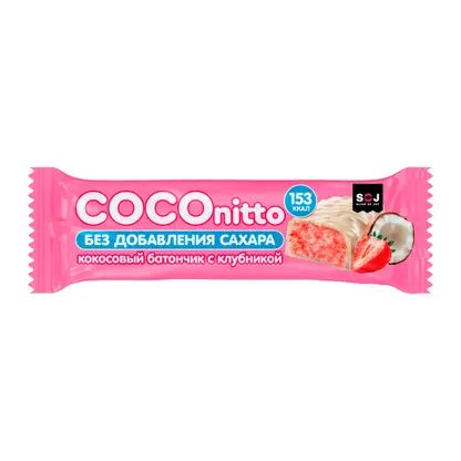 Батончик Кокос-клубника без сахара Soj Coconitto 40г